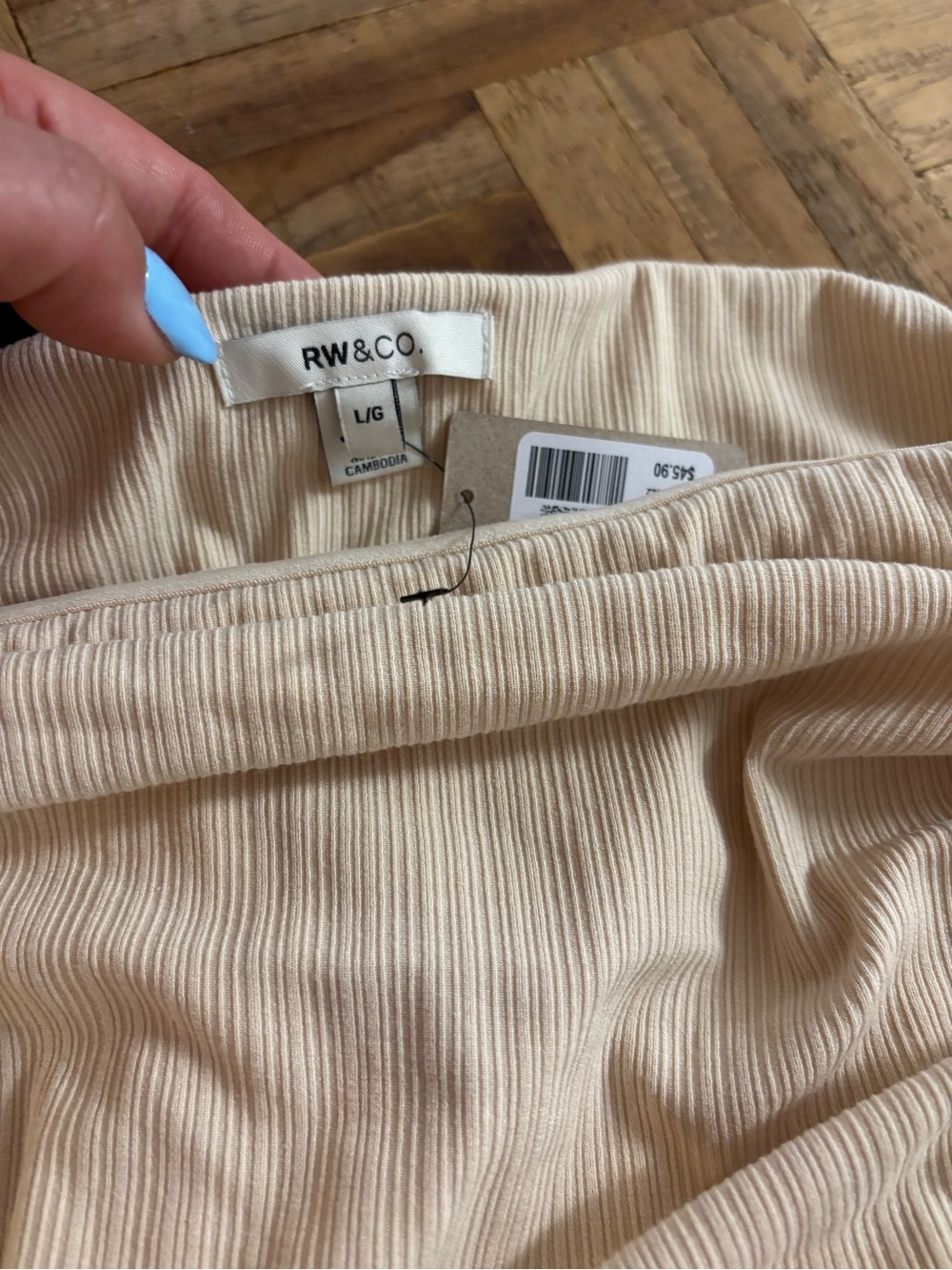 RW&CO Ribbed Ruched Tube Top - Picture 2 of 3